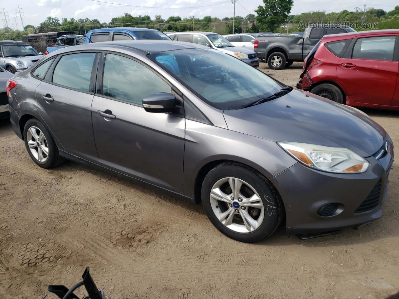 2014 Ford Focus Se Gray vin: 1FADP3F23EL448669