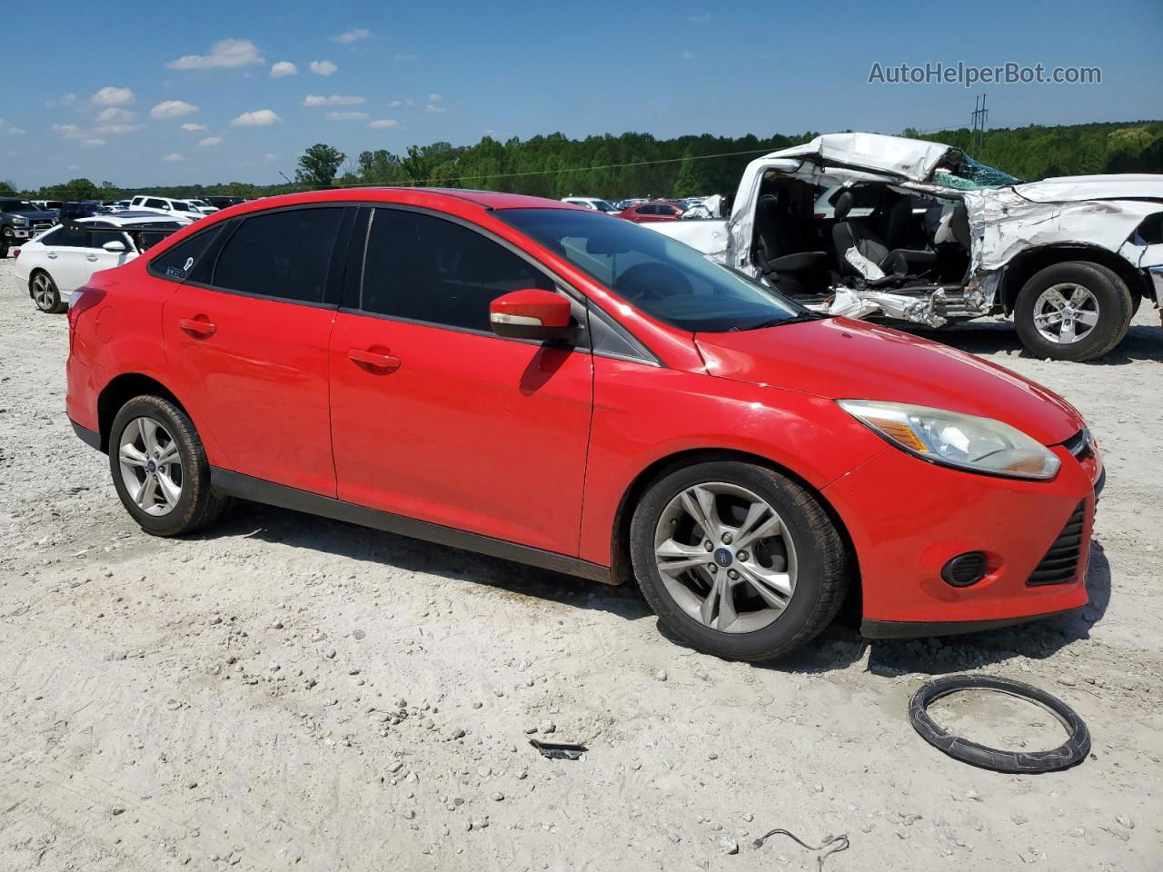 2014 Ford Focus Se Red vin: 1FADP3F23EL456903