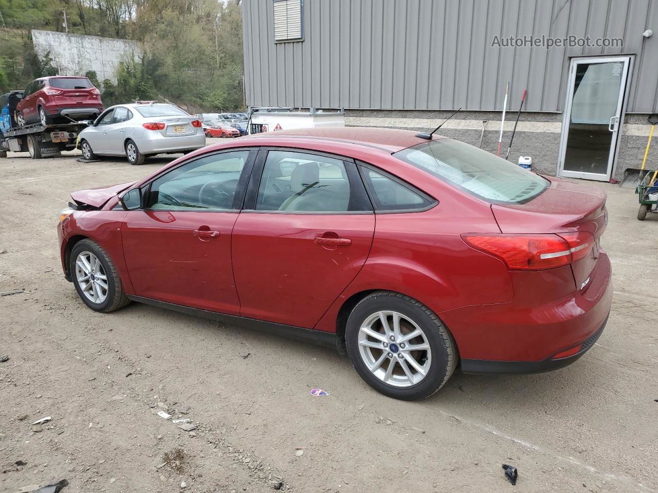 2015 Ford Focus Se Burgundy vin: 1FADP3F23FL333023