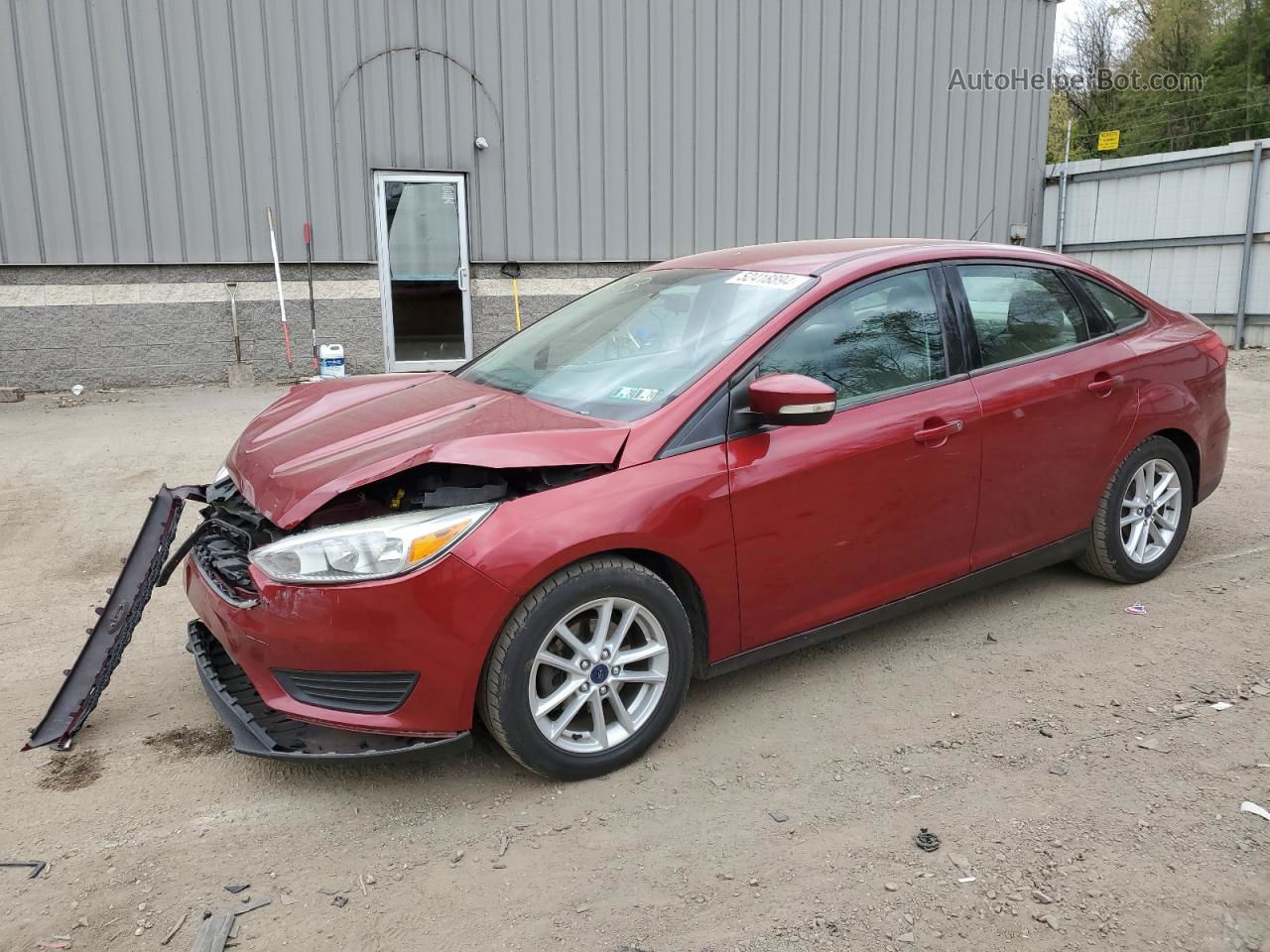 2015 Ford Focus Se Burgundy vin: 1FADP3F23FL333023