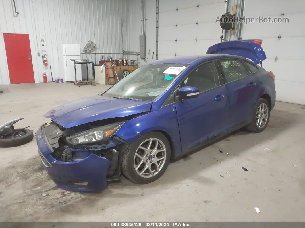 2015 Ford Focus Se Blue vin: 1FADP3F23FL361520