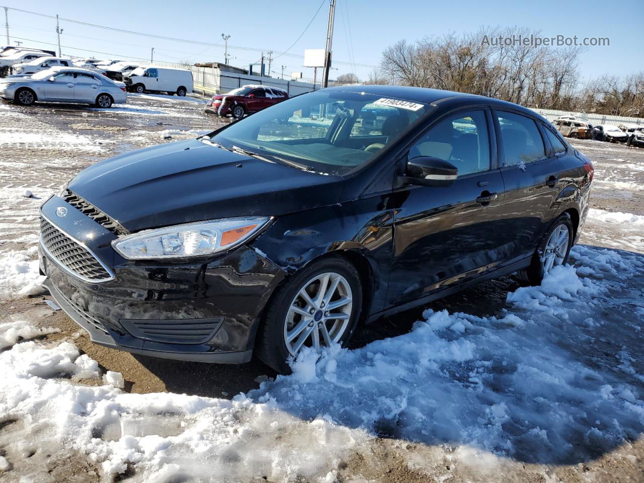 2016 Ford Focus Se Black vin: 1FADP3F23GL245798