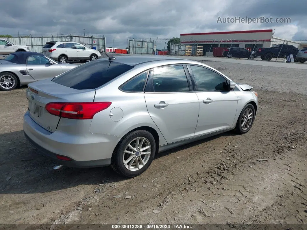 2016 Ford Focus Se Silver vin: 1FADP3F23GL355251