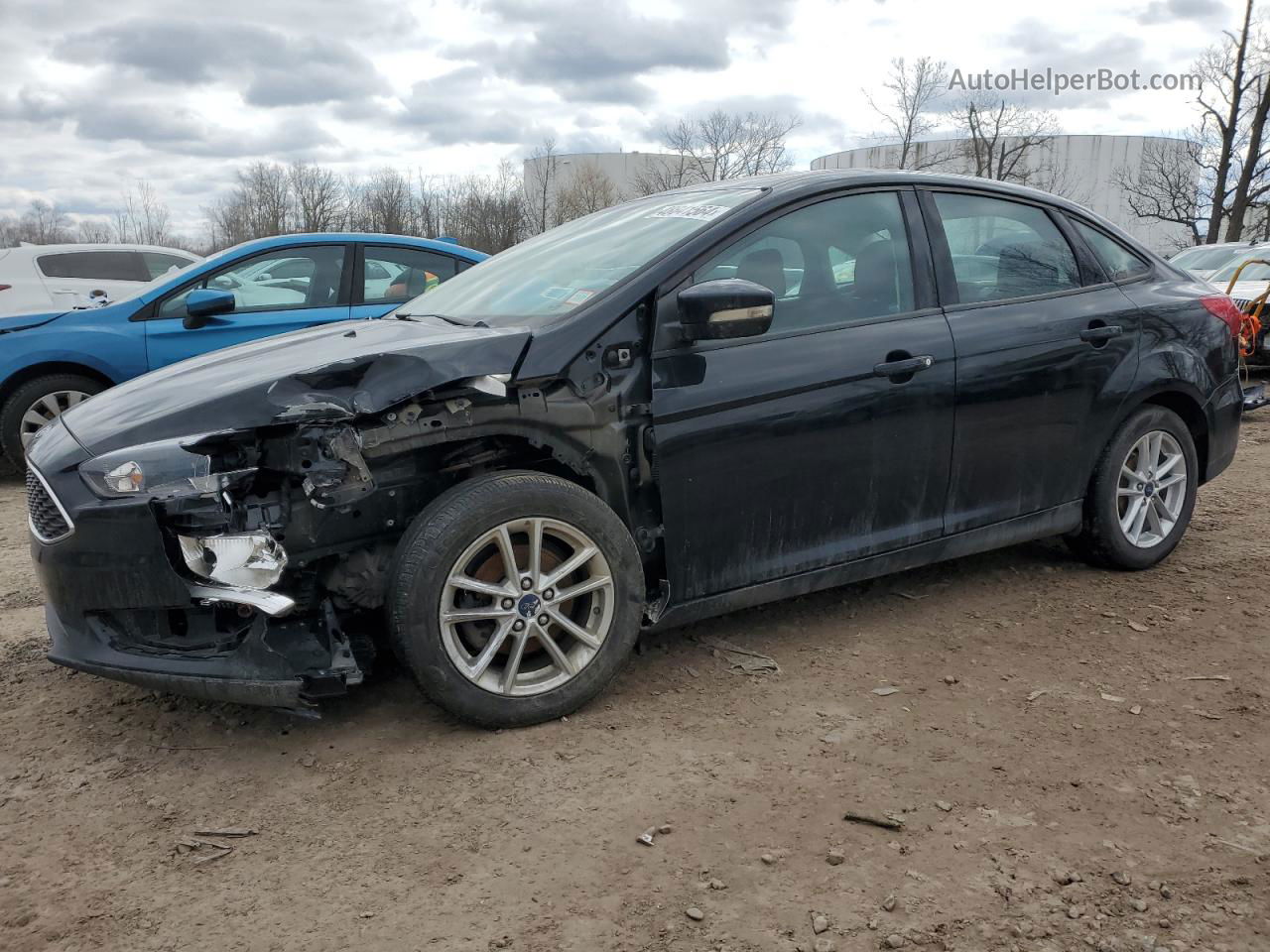 2017 Ford Focus Se Black vin: 1FADP3F23HL309453