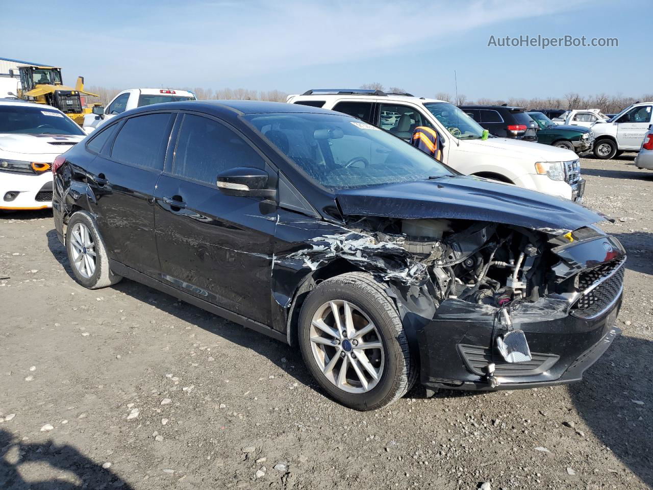 2017 Ford Focus Se Black vin: 1FADP3F23HL340802