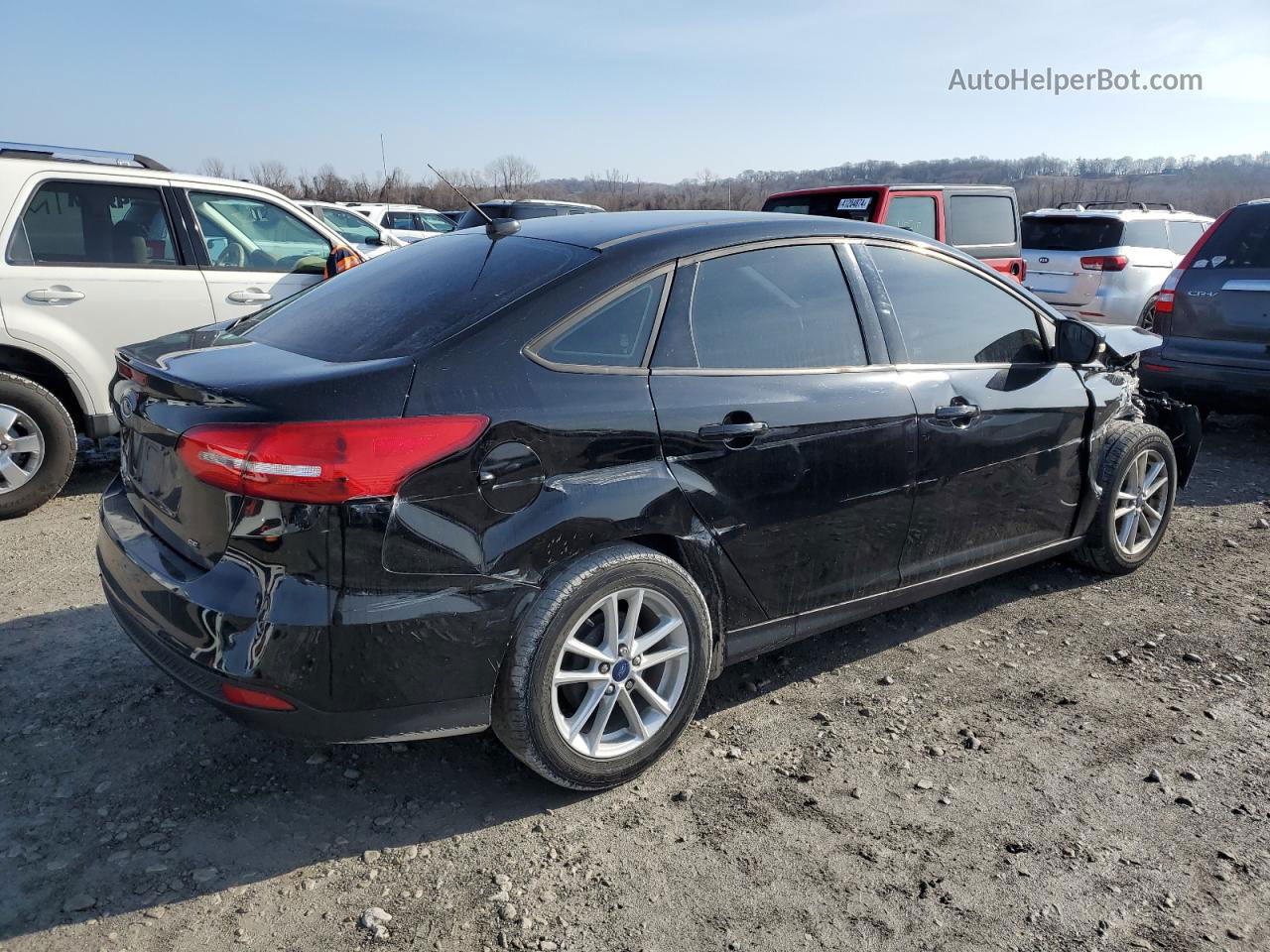 2017 Ford Focus Se Black vin: 1FADP3F23HL340802