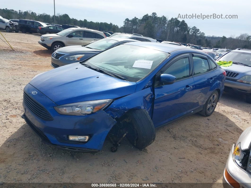 2018 Ford Focus Se Blue vin: 1FADP3F23JL265444