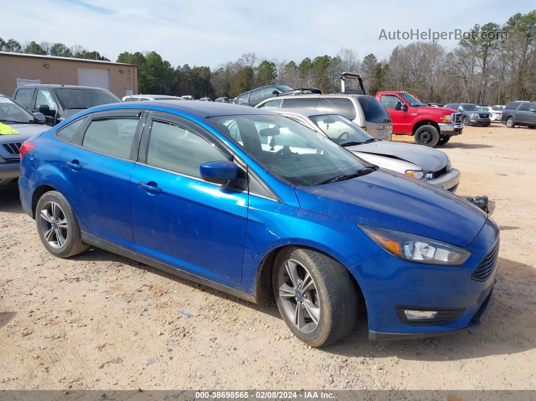 2018 Ford Focus Se Blue vin: 1FADP3F23JL265444