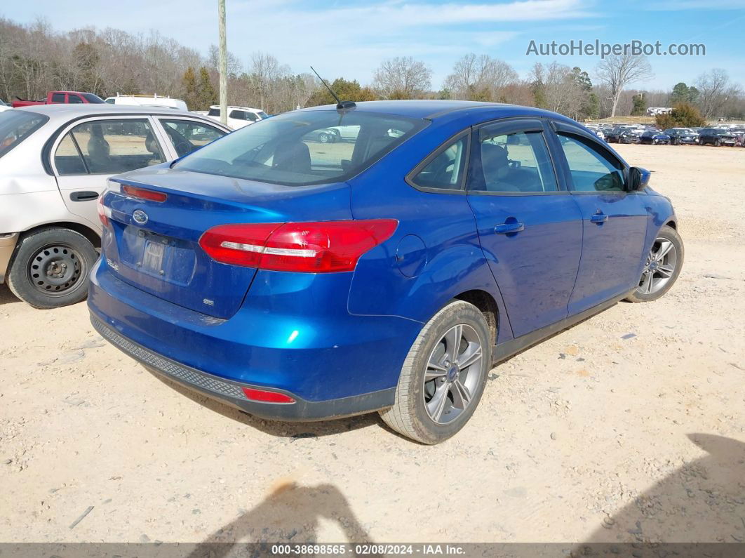 2018 Ford Focus Se Blue vin: 1FADP3F23JL265444