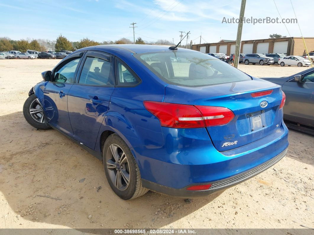 2018 Ford Focus Se Blue vin: 1FADP3F23JL265444