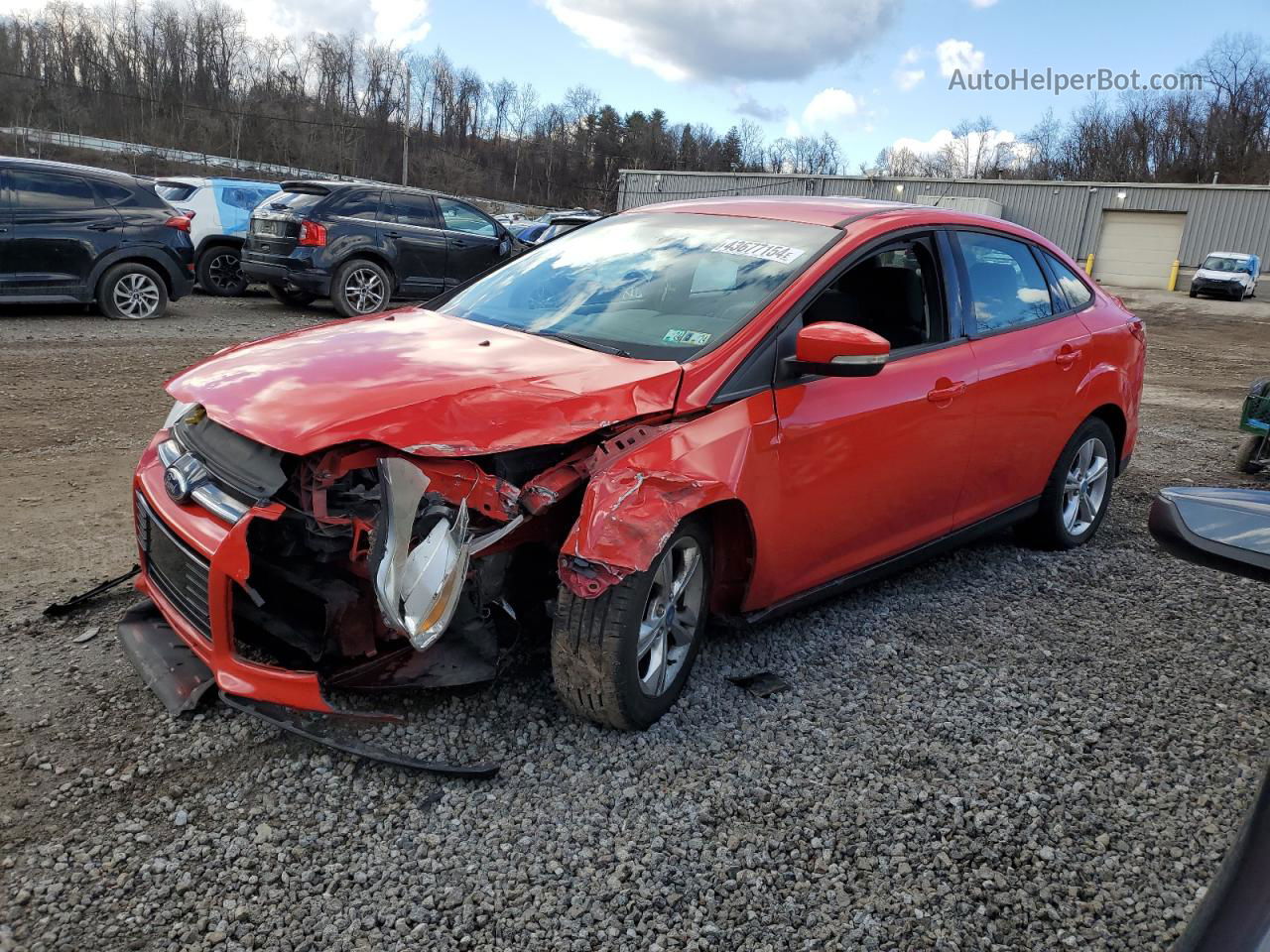 2013 Ford Focus Se Red vin: 1FADP3F24DL137251