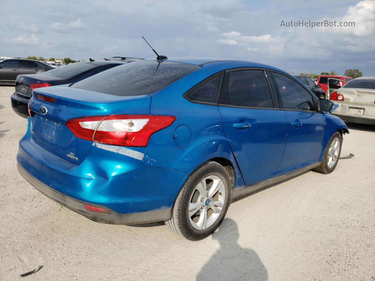 2013 Ford Focus Se Blue vin: 1FADP3F24DL144197