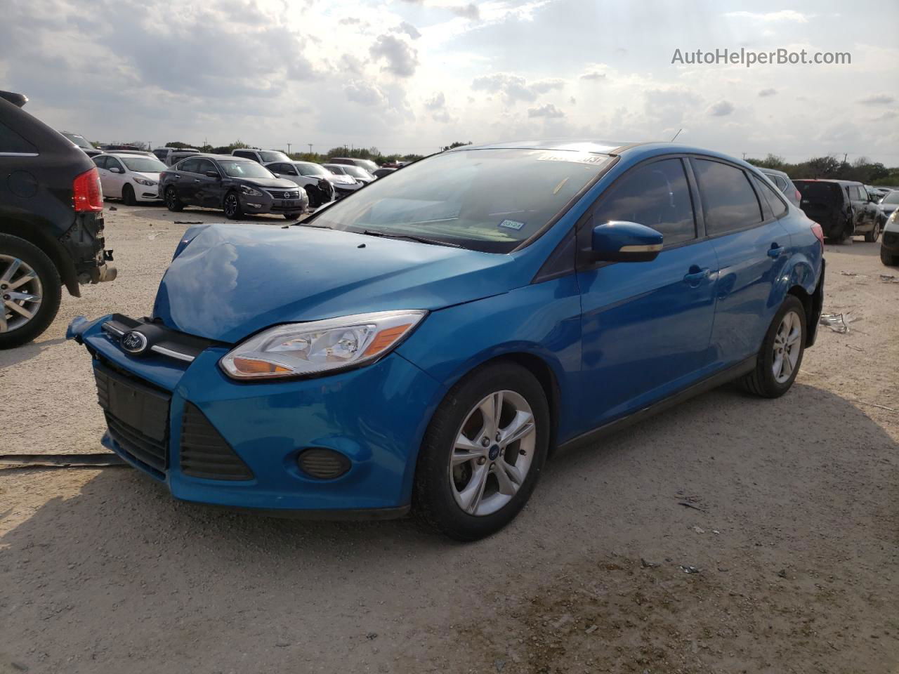 2013 Ford Focus Se Blue vin: 1FADP3F24DL144197