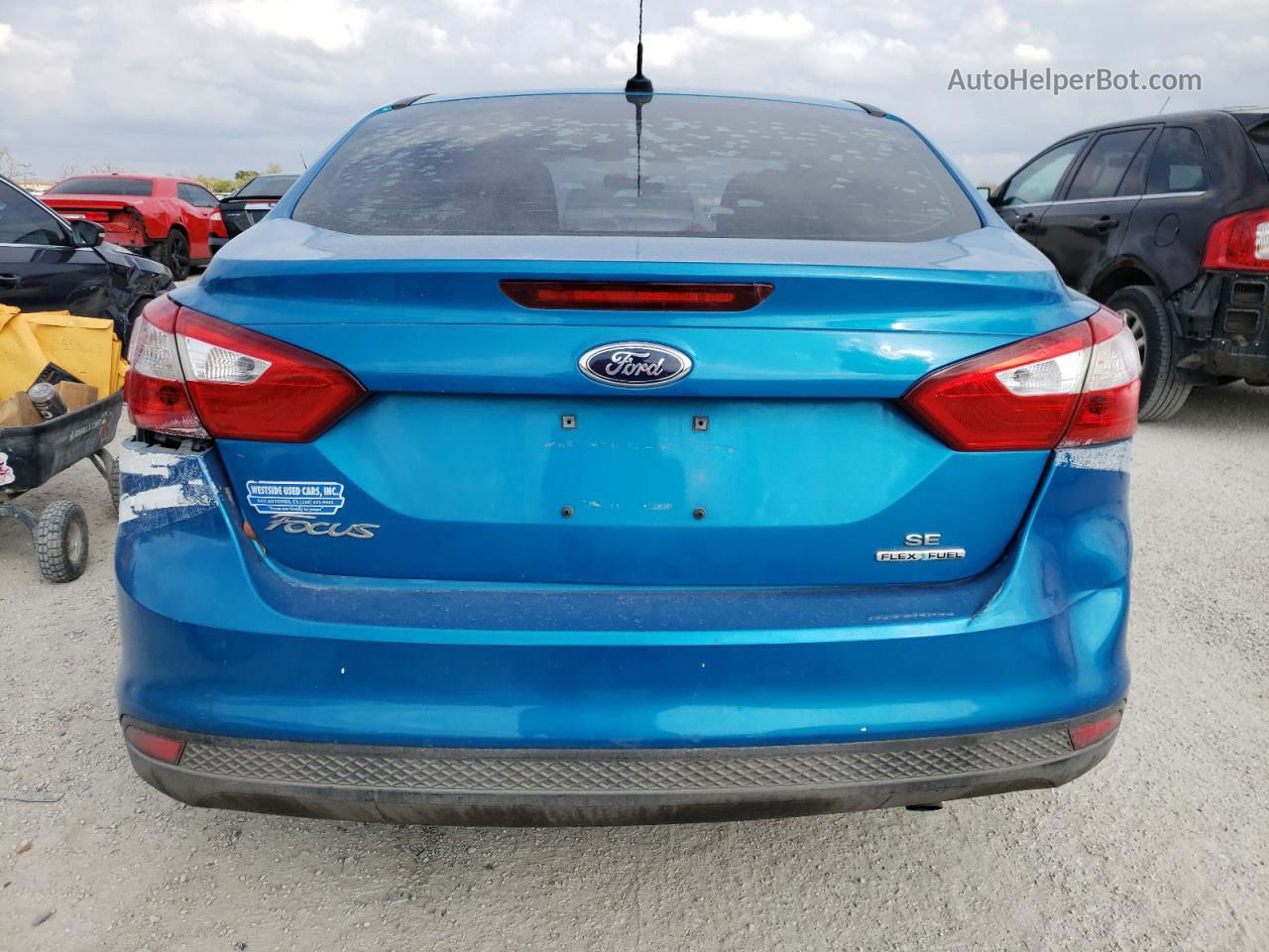 2013 Ford Focus Se Blue vin: 1FADP3F24DL144197