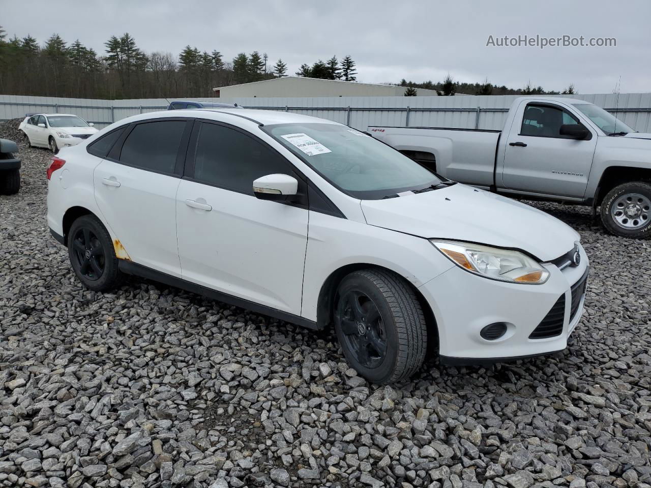 2013 Ford Focus Se White vin: 1FADP3F24DL166555