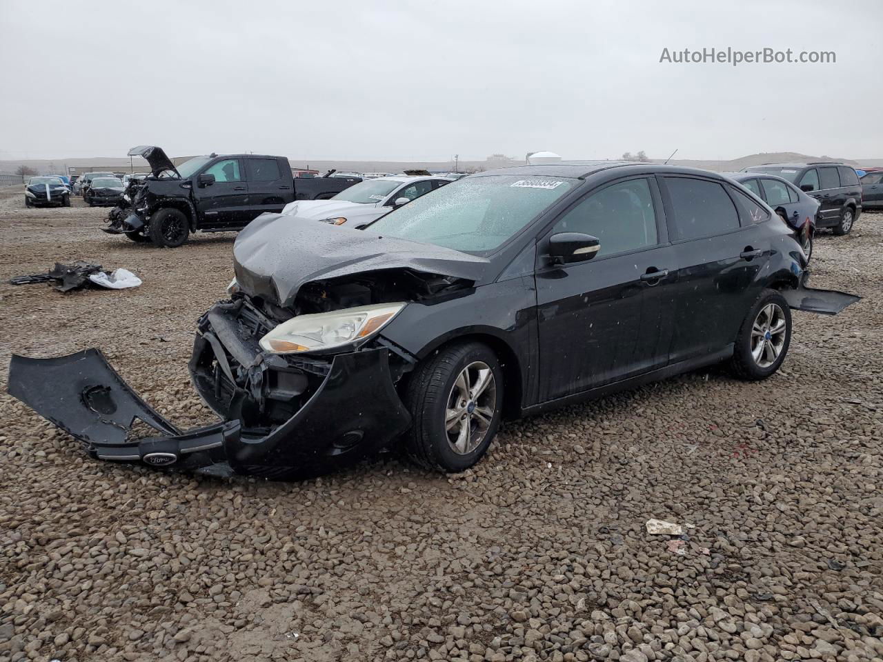 2013 Ford Focus Se Black vin: 1FADP3F24DL251654