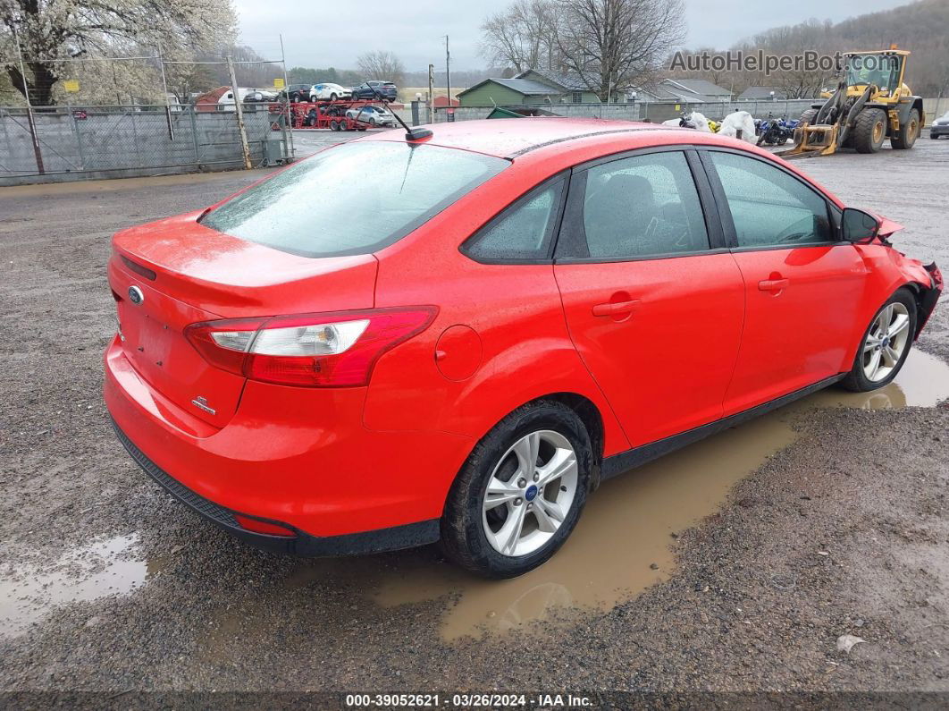 2014 Ford Focus Se Red vin: 1FADP3F24EL106826