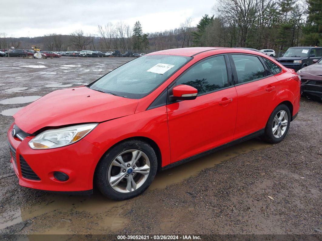 2014 Ford Focus Se Red vin: 1FADP3F24EL106826