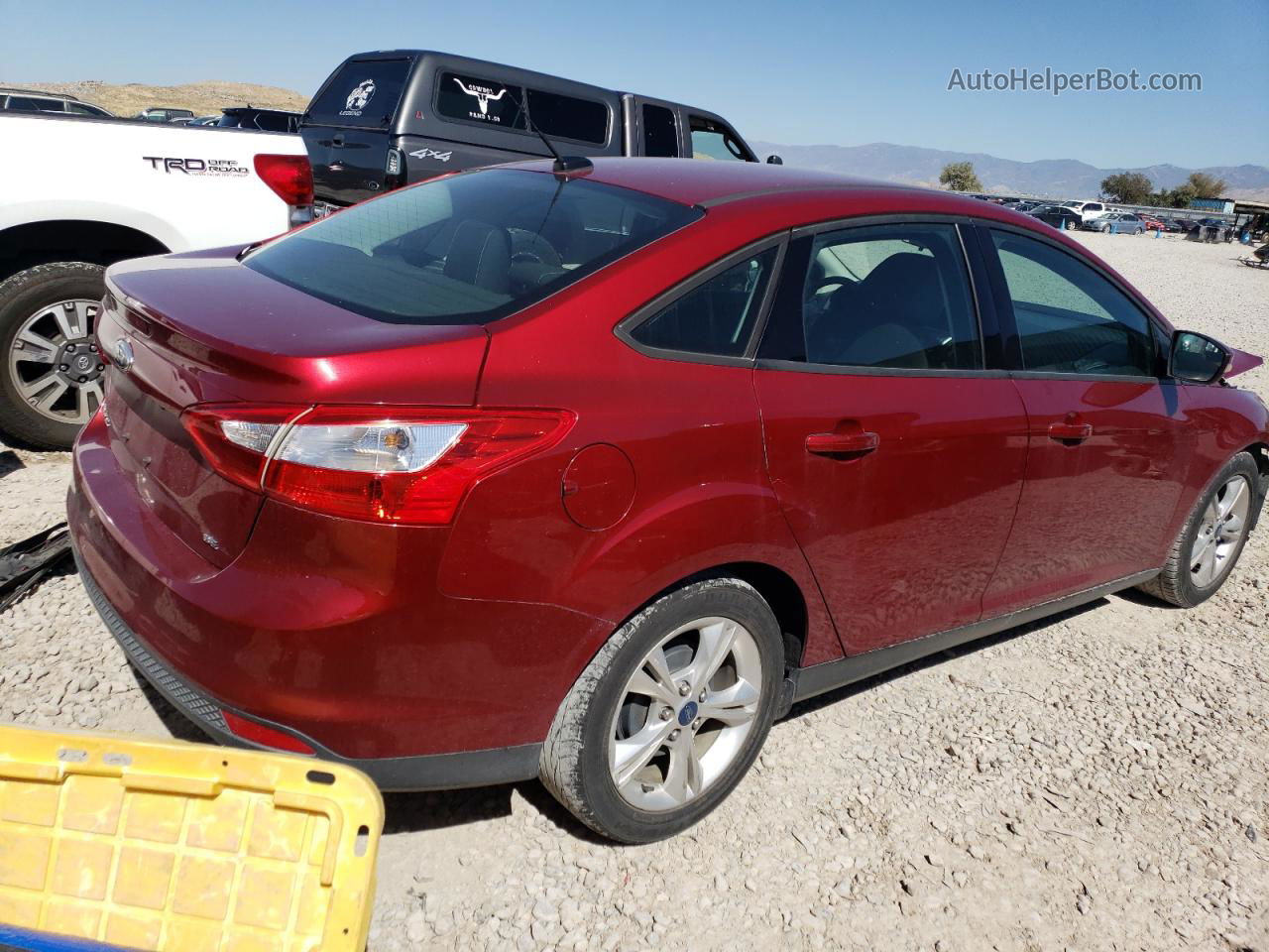 2014 Ford Focus Se Red vin: 1FADP3F24EL118782