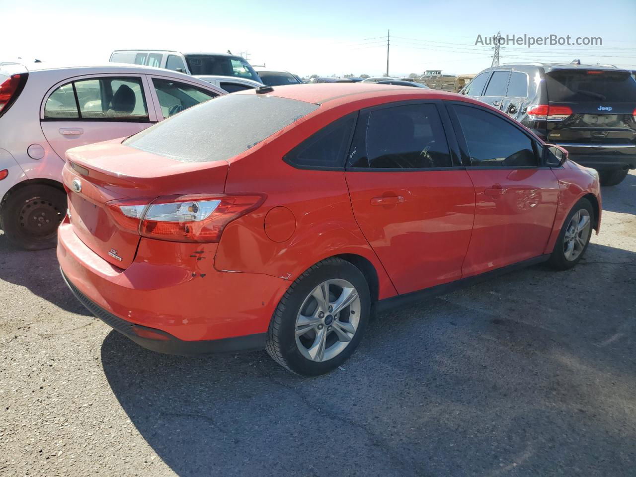 2014 Ford Focus Se Красный vin: 1FADP3F24EL211639