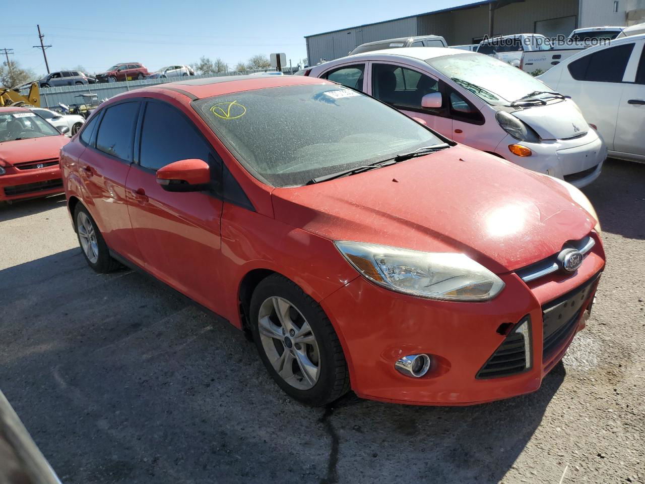 2014 Ford Focus Se Красный vin: 1FADP3F24EL211639