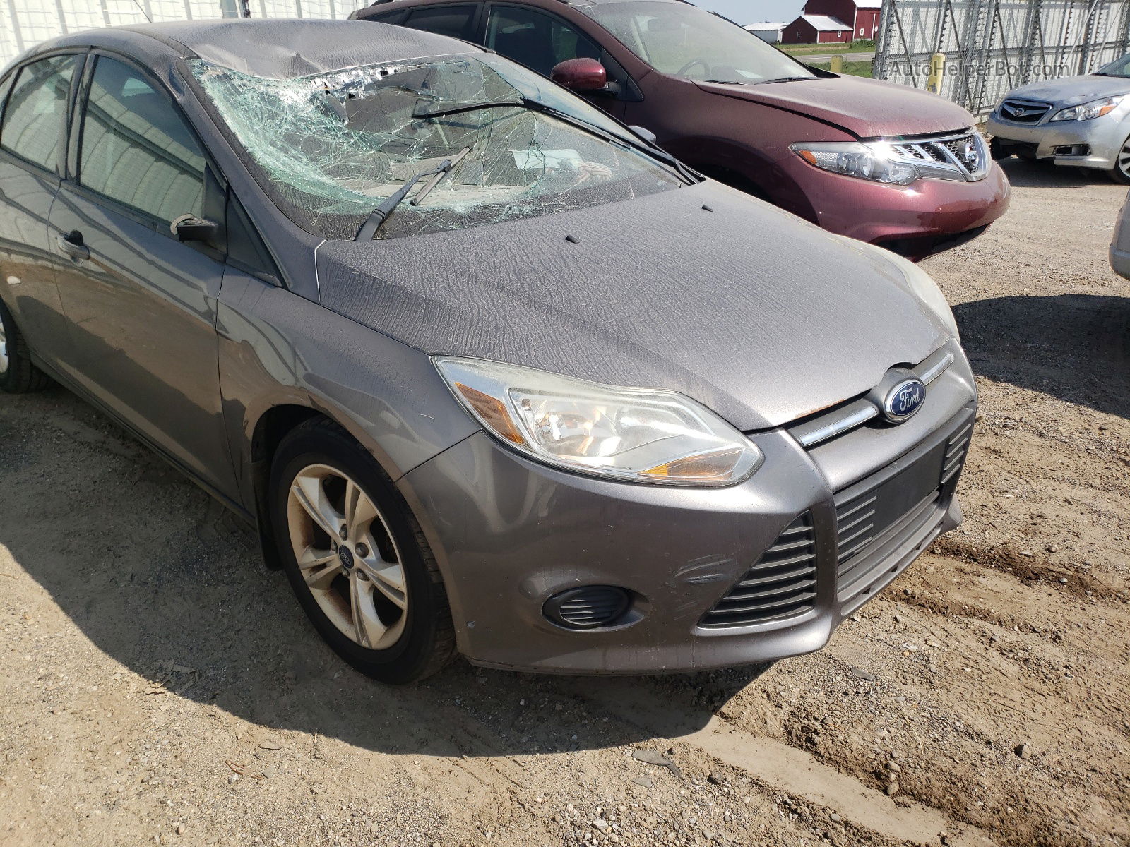 2014 Ford Focus Se Gray vin: 1FADP3F24EL225640