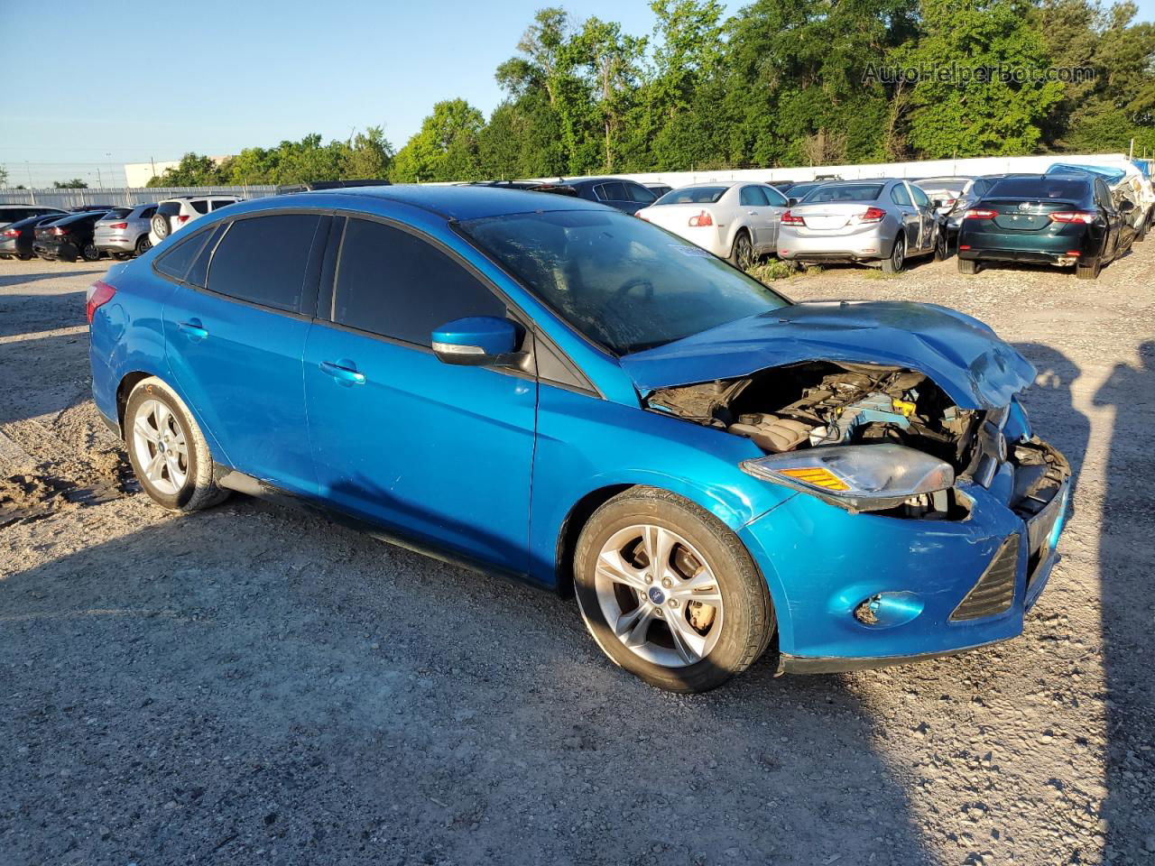 2014 Ford Focus Se Blue vin: 1FADP3F24EL253812