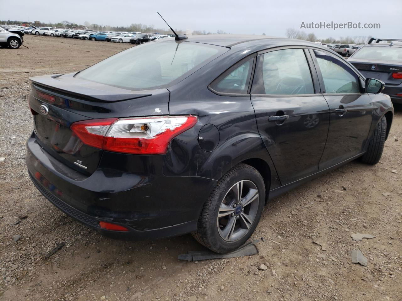 2014 Ford Focus Se Black vin: 1FADP3F24EL280329