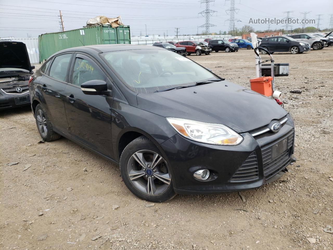 2014 Ford Focus Se Черный vin: 1FADP3F24EL280329