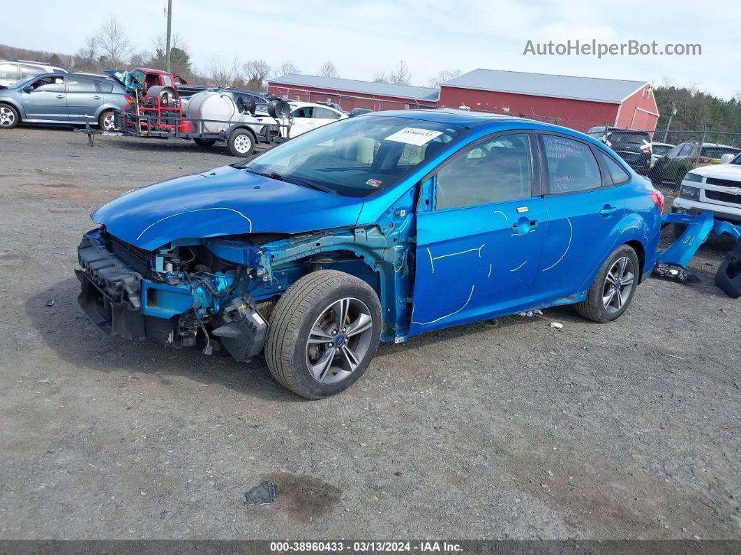 2014 Ford Focus Se Blue vin: 1FADP3F24EL422131