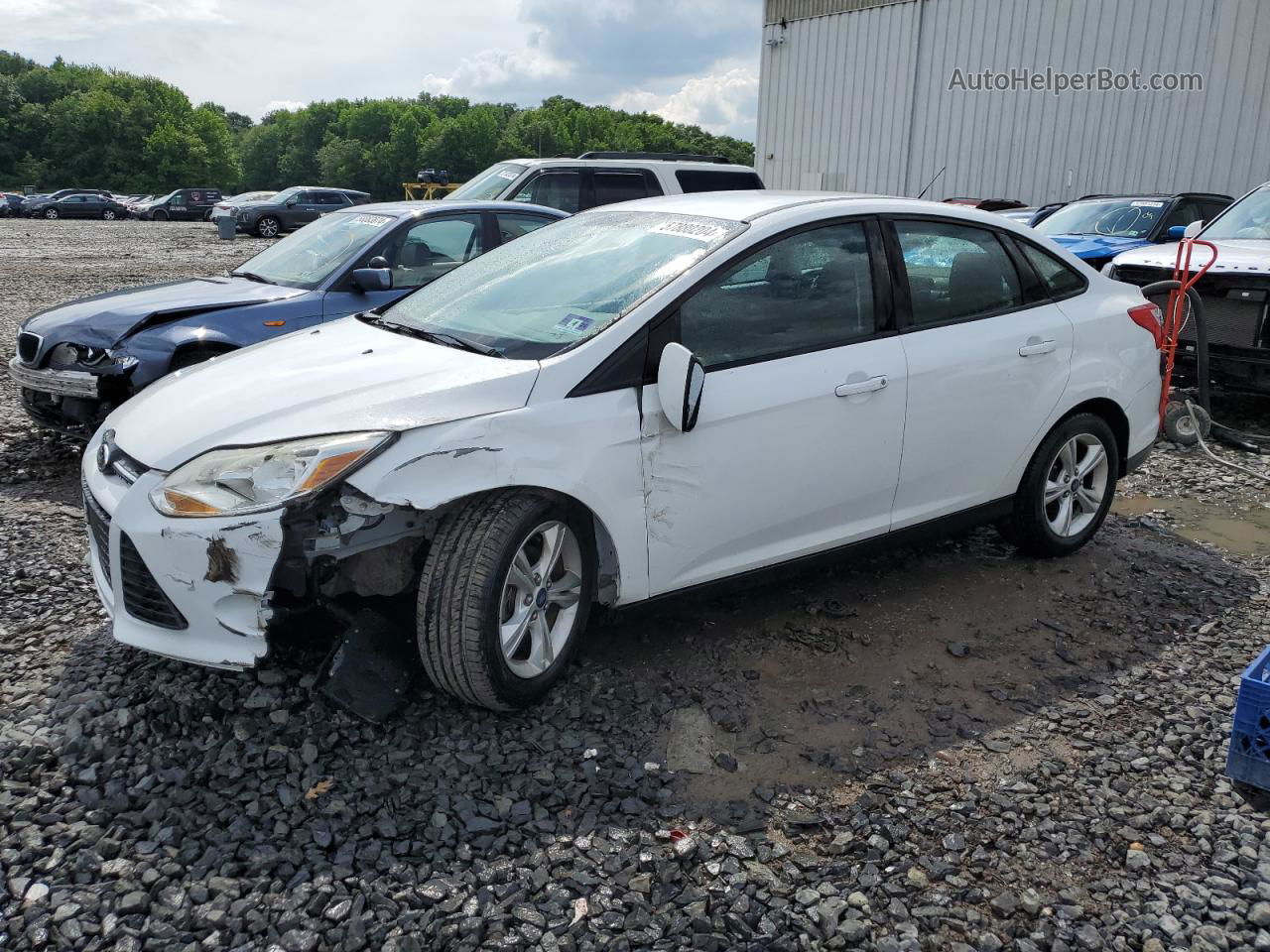 2014 Ford Focus Se White vin: 1FADP3F24EL435185