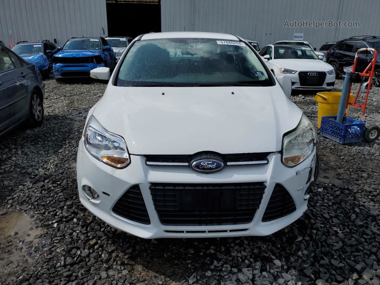 2014 Ford Focus Se White vin: 1FADP3F24EL435185