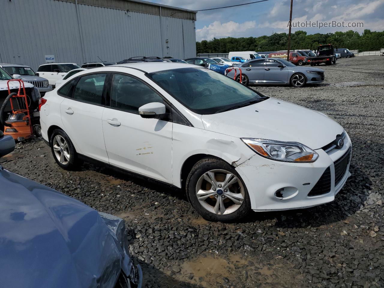 2014 Ford Focus Se White vin: 1FADP3F24EL435185