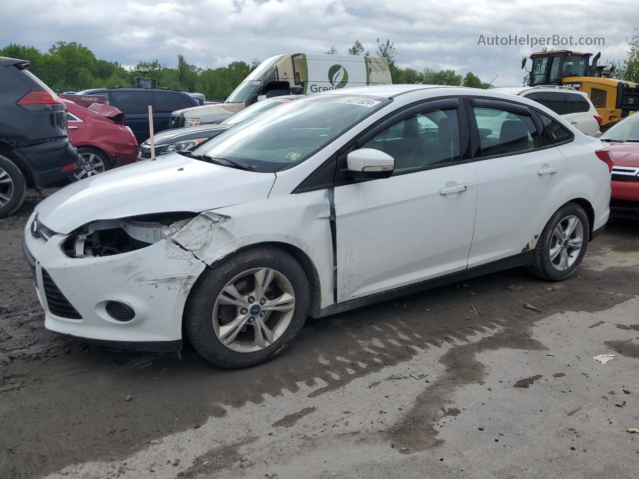 2014 Ford Focus Se White vin: 1FADP3F24EL446395