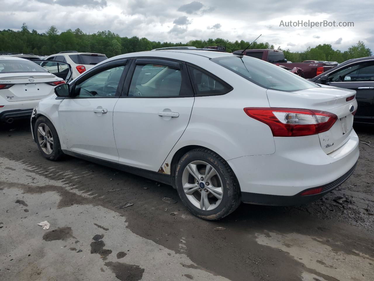 2014 Ford Focus Se White vin: 1FADP3F24EL446395