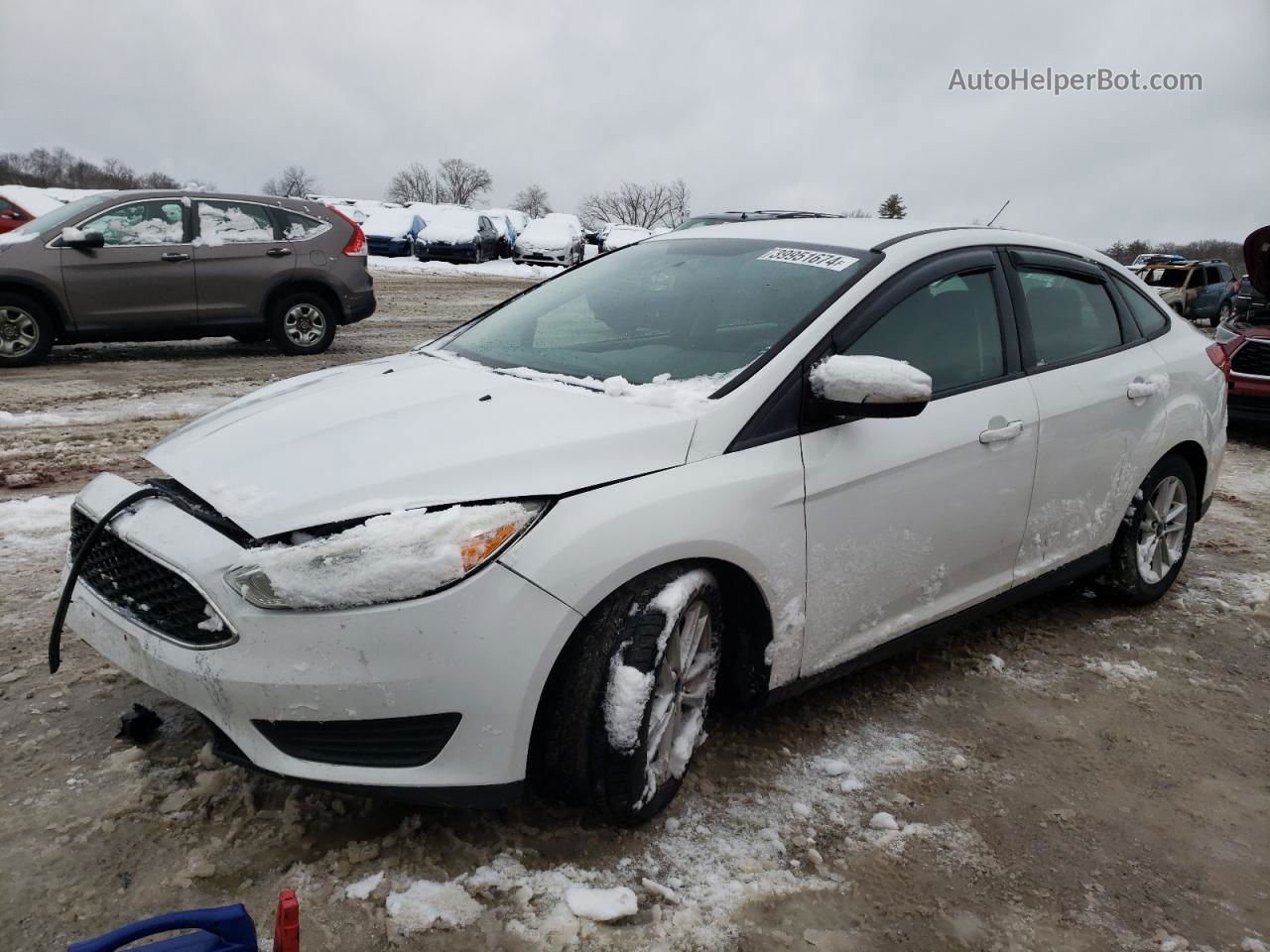 2015 Ford Focus Se White vin: 1FADP3F24FL205745