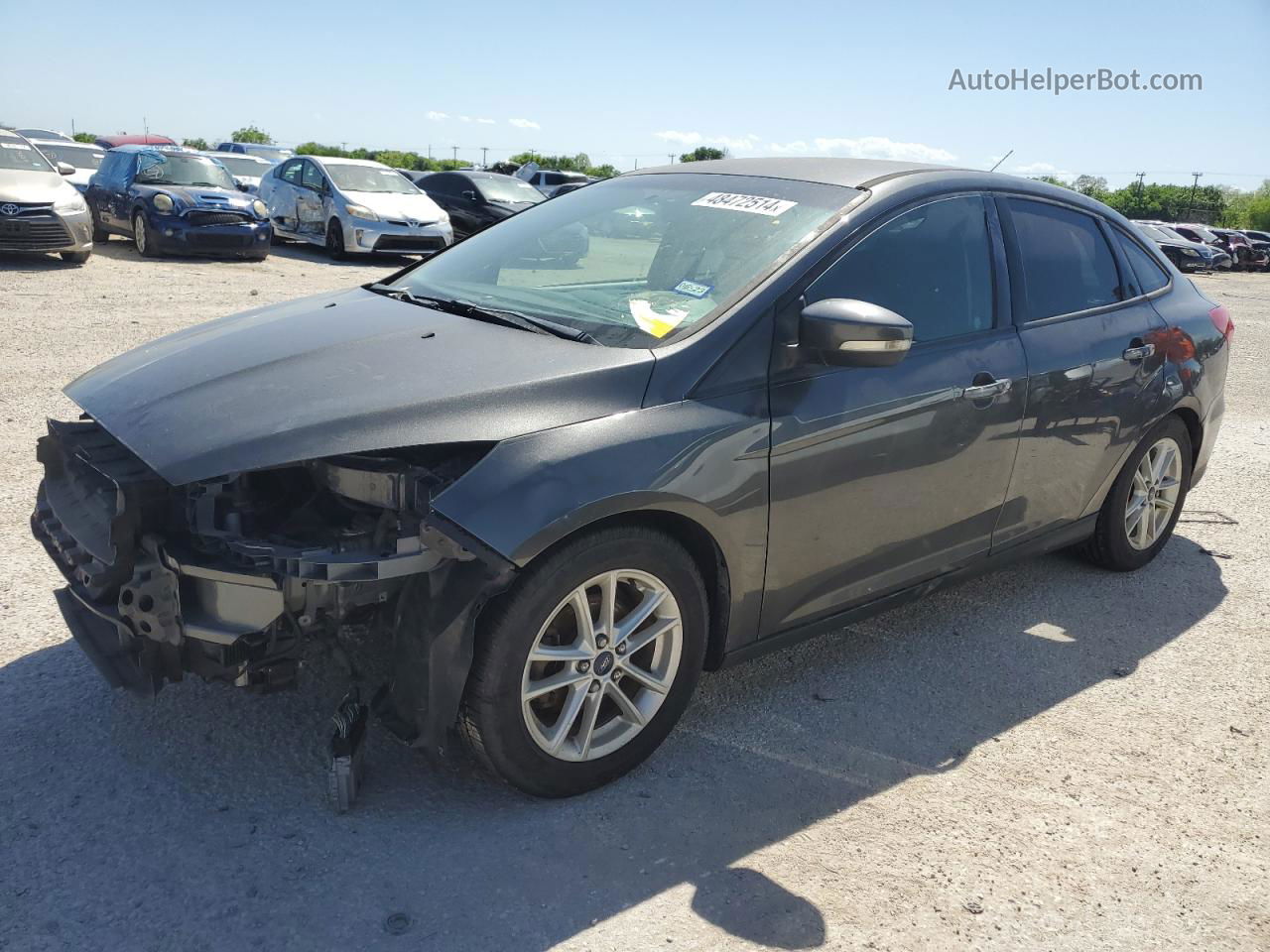 2015 Ford Focus Se Gray vin: 1FADP3F24FL254993