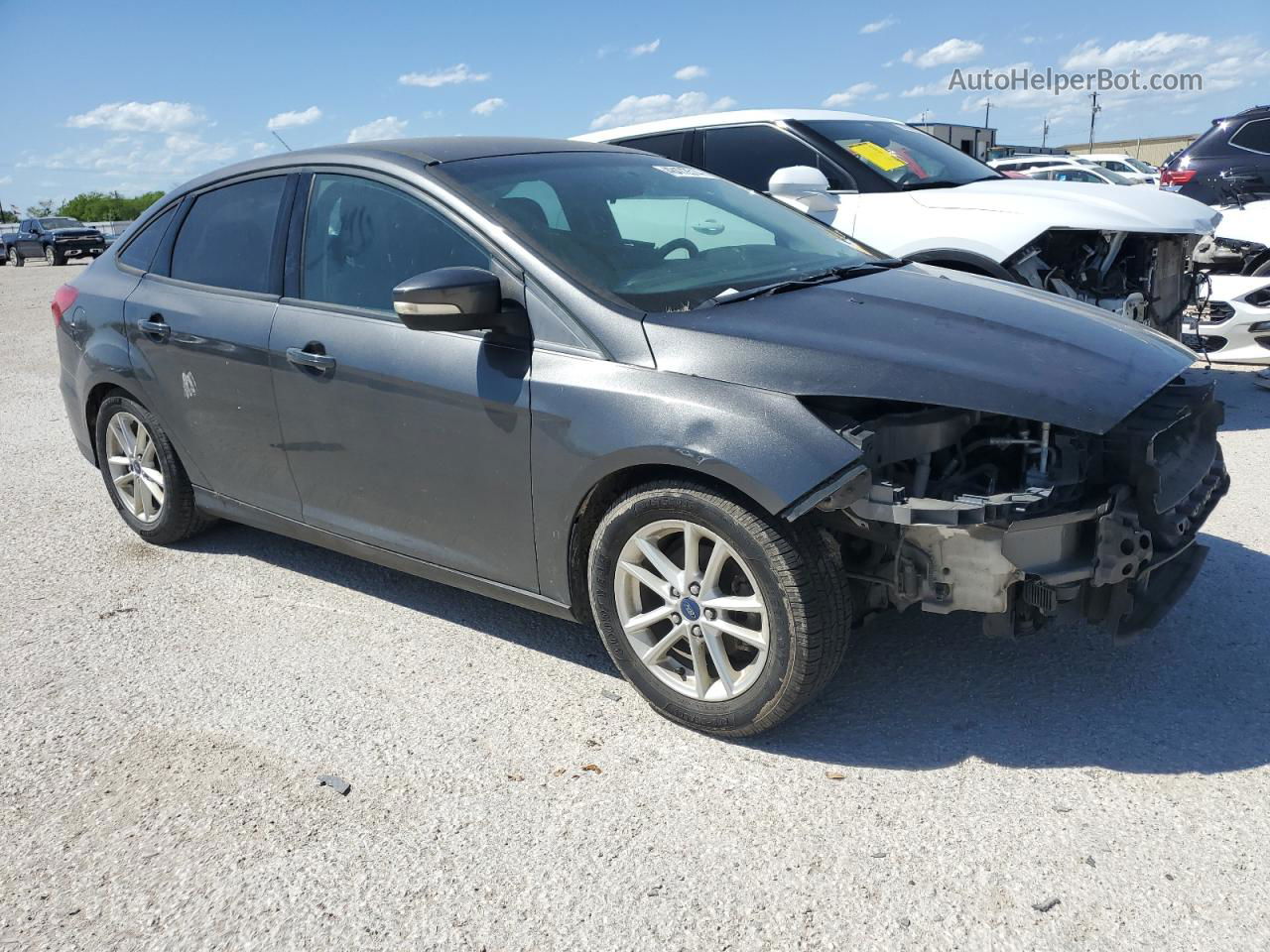 2015 Ford Focus Se Gray vin: 1FADP3F24FL254993