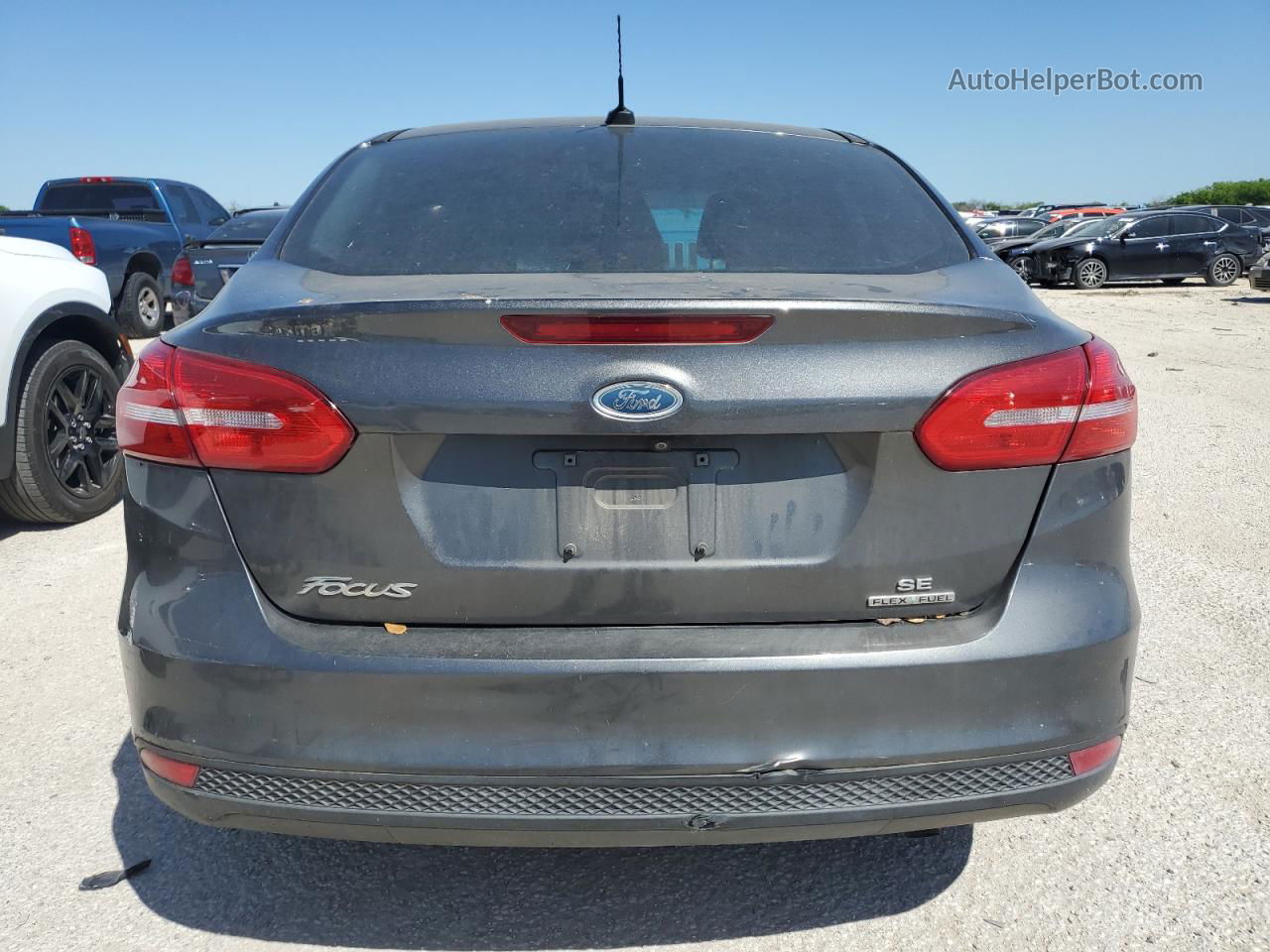 2015 Ford Focus Se Gray vin: 1FADP3F24FL254993