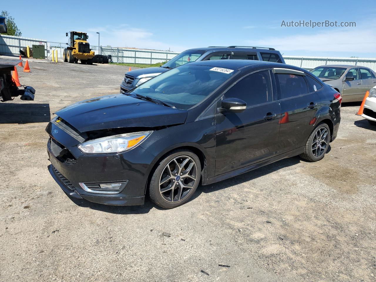 2015 Ford Focus Se Black vin: 1FADP3F24FL339669