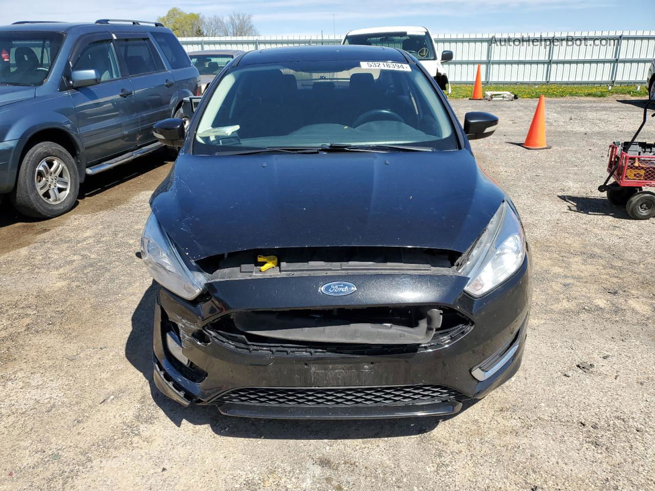 2015 Ford Focus Se Black vin: 1FADP3F24FL339669