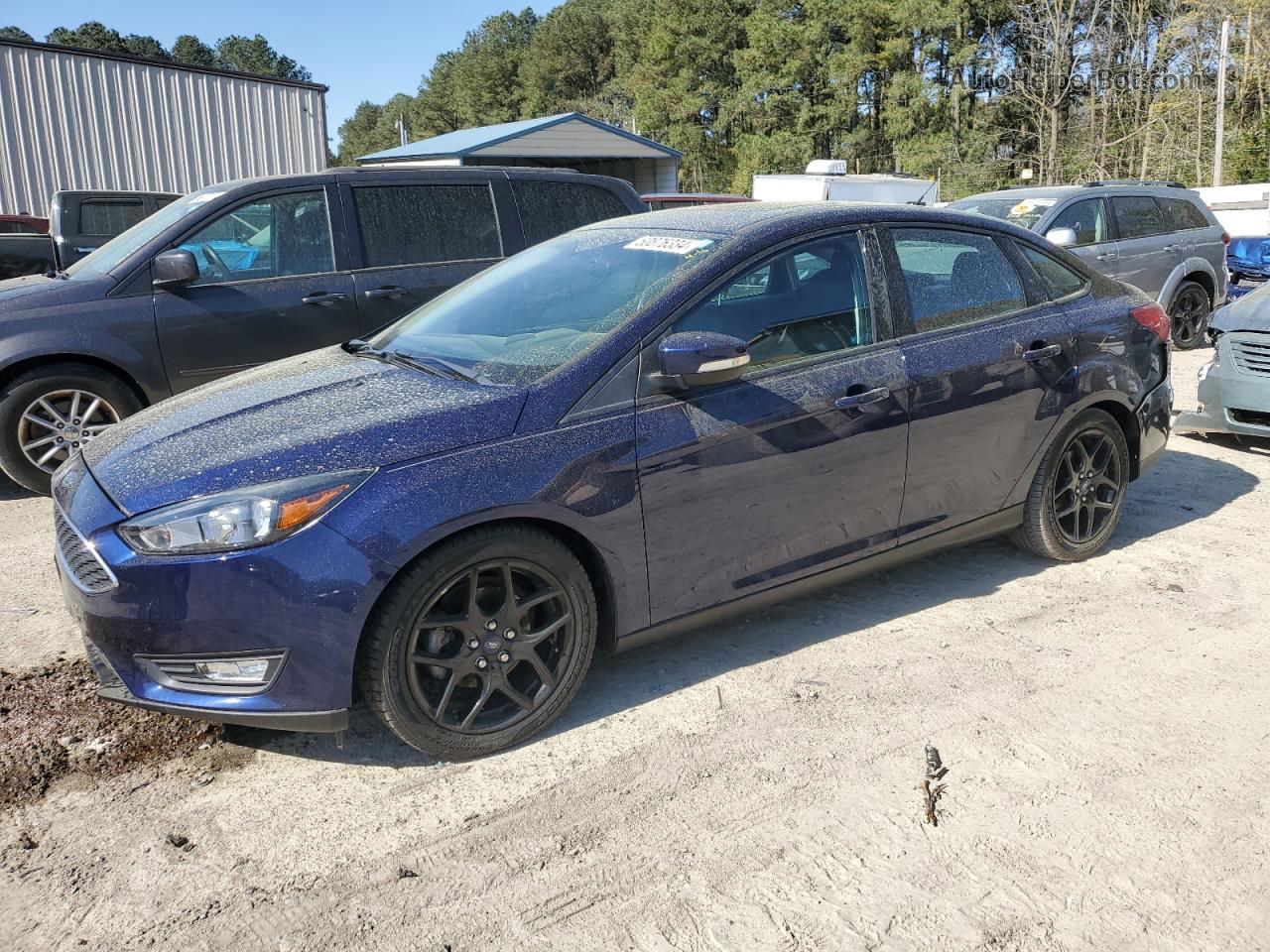 2016 Ford Focus Se Blue vin: 1FADP3F24GL210543