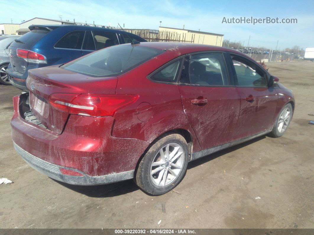 2017 Ford Focus Se Burgundy vin: 1FADP3F24HL324026