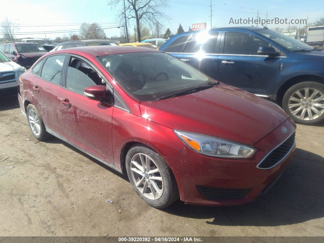 2017 Ford Focus Se Burgundy vin: 1FADP3F24HL324026