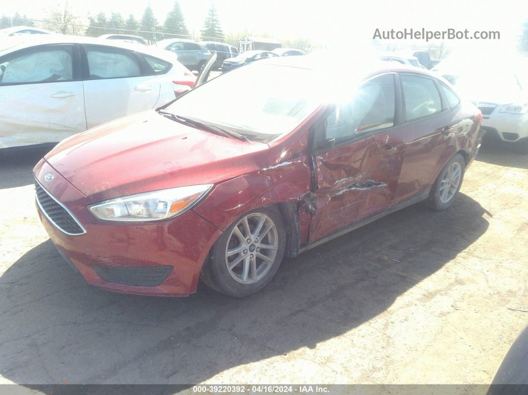 2017 Ford Focus Se Burgundy vin: 1FADP3F24HL324026