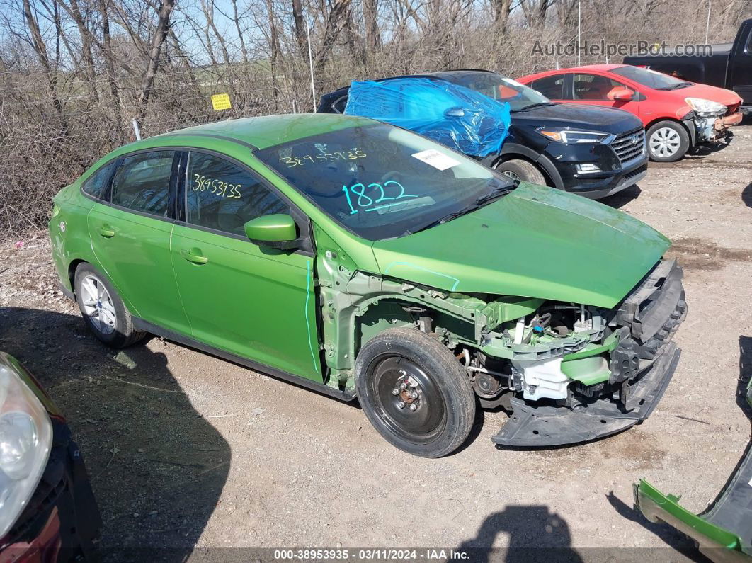 2018 Ford Focus Se Green vin: 1FADP3F24JL246059