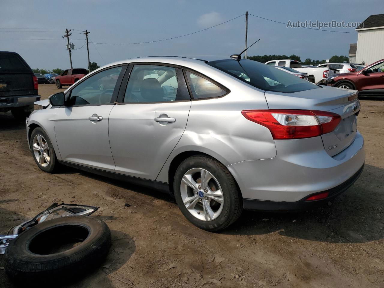 2013 Ford Focus Se Silver vin: 1FADP3F25DL105179