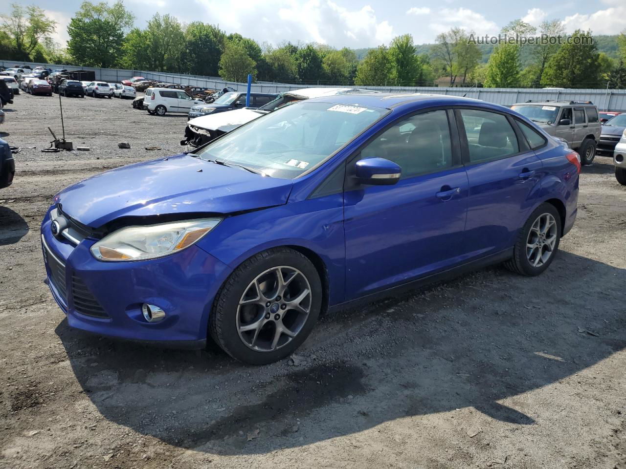 2013 Ford Focus Se Blue vin: 1FADP3F25DL148940