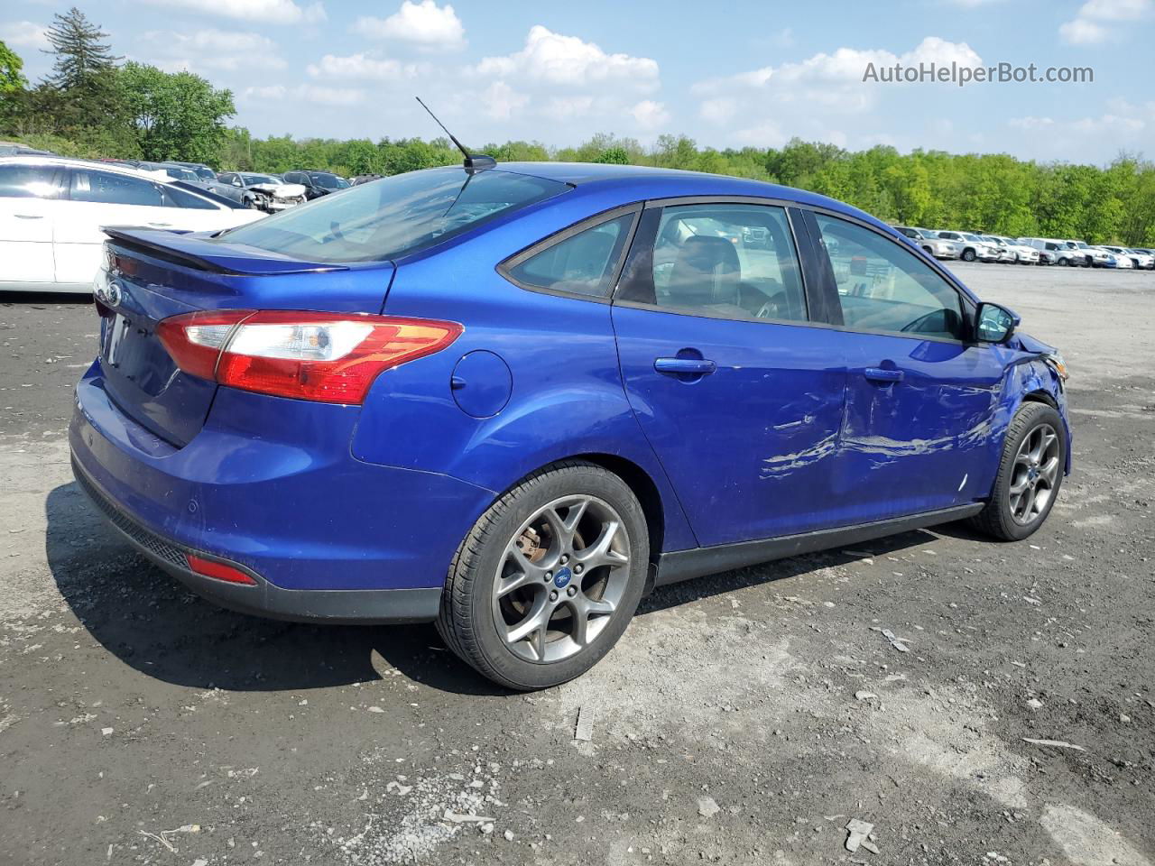 2013 Ford Focus Se Blue vin: 1FADP3F25DL148940