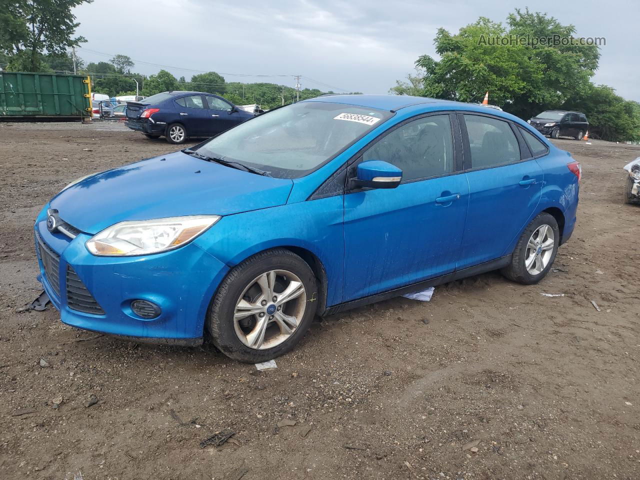 2013 Ford Focus Se Blue vin: 1FADP3F25DL260542